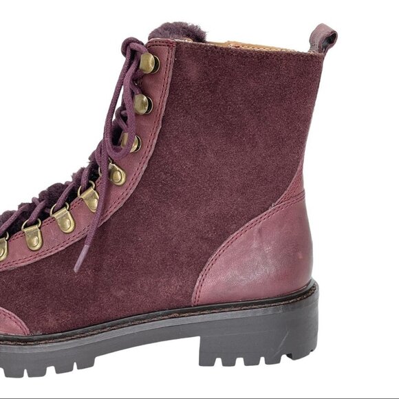 Lucky Brand Ilianna Raisin Leather Womens Ankle Boots Size 6.5M - Picture 7 of 15